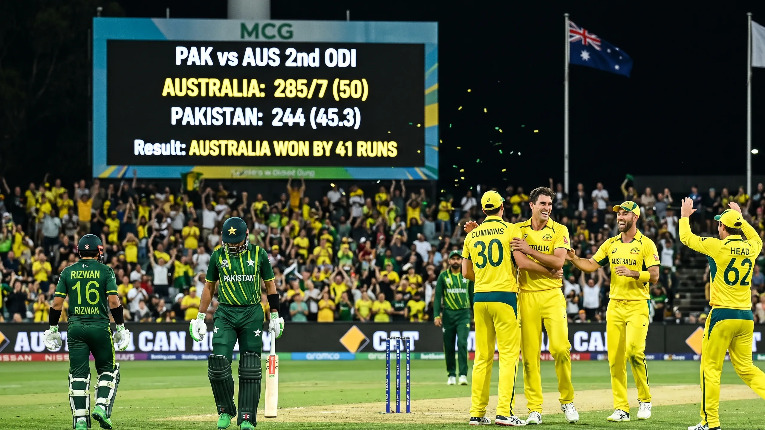 PAK vs AUS 2nd ODI after-game result article for Best Online Betting India readers